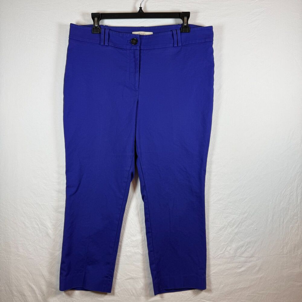 LOFT Julie Fit Cobalt Blue Ankle Pants Size 12 Petite
